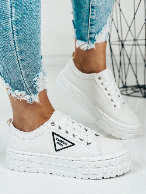Női fehér platform cipő Fashion