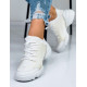 Női fehér platform cipő Diou