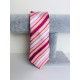 Férfi piros-rózsaszínű szatén keskeny nyakkendő