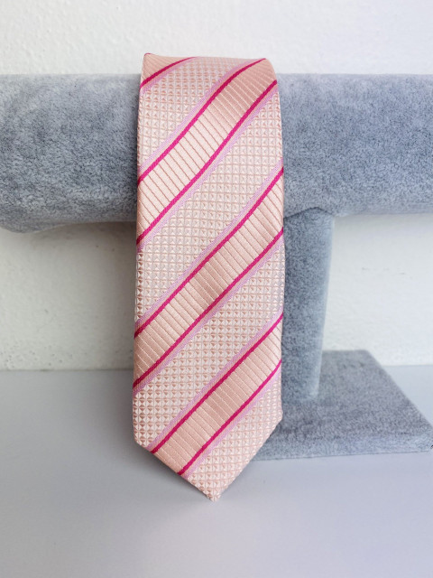 Férfi barackszínű szatén keskeny nyakkendő