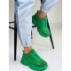 Exkluzív női zöld platform tornacipő