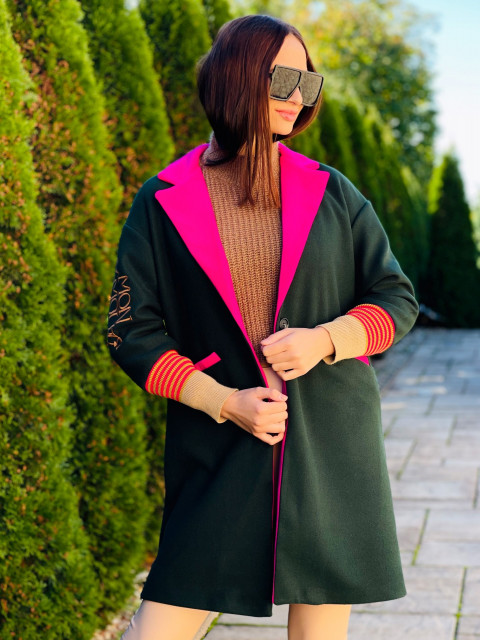Női exkluzív MON AMOUR kabát - zöld