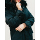 Női téli széldzseki kapucnival és zsebekkel - fekete