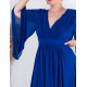 Hosszú női kék alkalmi ruha Grece