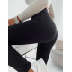 Női elasztikus bordázott leggings VALENTA - fekete