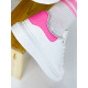 Női fehér-rózsaszínű platform cipő