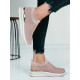 Női platform cipő díszkövekkel - rózsaszínű