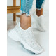 Női platform cipő díszkövekkel ROXY - fehér