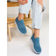 Női sztreccs platform cipő - kék