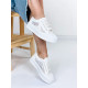 Exkluzív női cipő csipkével - fehér