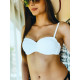 Női fehér háromrészes virágmintás fürdőruha + brazil bikini alsó 