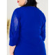 Exkluzív női kék alkalmi ruha díszkövekkel molett hölgyeknek 
