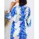 Exkluzív hosszú női kimonó/ruha gombokkal - kék