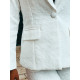 Exkluzív női fehér madeira nadrágkosztüm