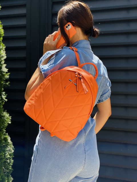 Női átvarrt táska MELINDA - narancssárga