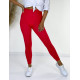 Női elasztikus leggings magas derékkal AFRA - piros