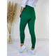 Női elasztikus leggings magas derékkal AFRA - zöld
