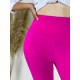 Női elasztikus leggings magas derékkal AFRA - rózsaszínű