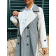 Hosszú luxus női bézs trench kabát pepita mintával