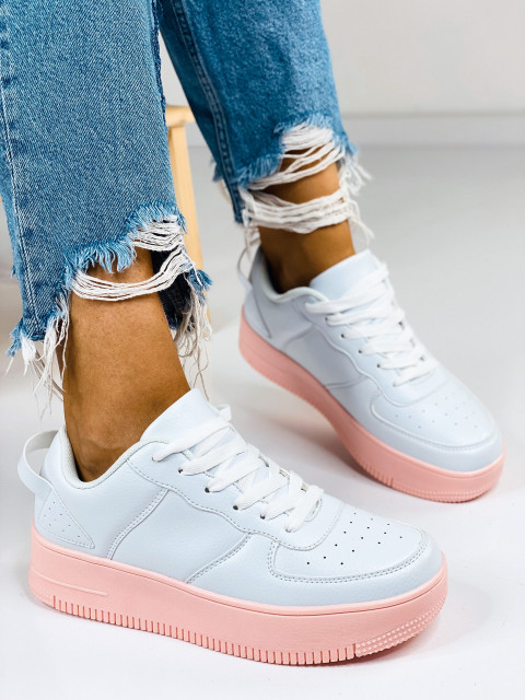 Női fehér-rozsaszínű cipő