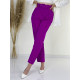 Elegáns női lila nadrág magas derékkal és övvel LIA