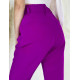 Elegáns női lila nadrág magas derékkal és övvel LIA