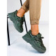 Női zöld platform cipő REKA