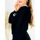 Női kötött pulóver gombokkal CHANILA - fekete