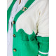 Női oversize pulóver/kabát gombokkal és zsebekkel - zöld