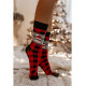 Női karácsonyi zokni rénszarvas motívummal