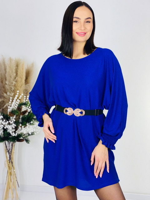 Női kék oversize csillogó ruha GRELA