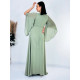 Hosszú női zöld alkalmi ruha Grece