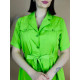 Női zöld midi ingruha övvel